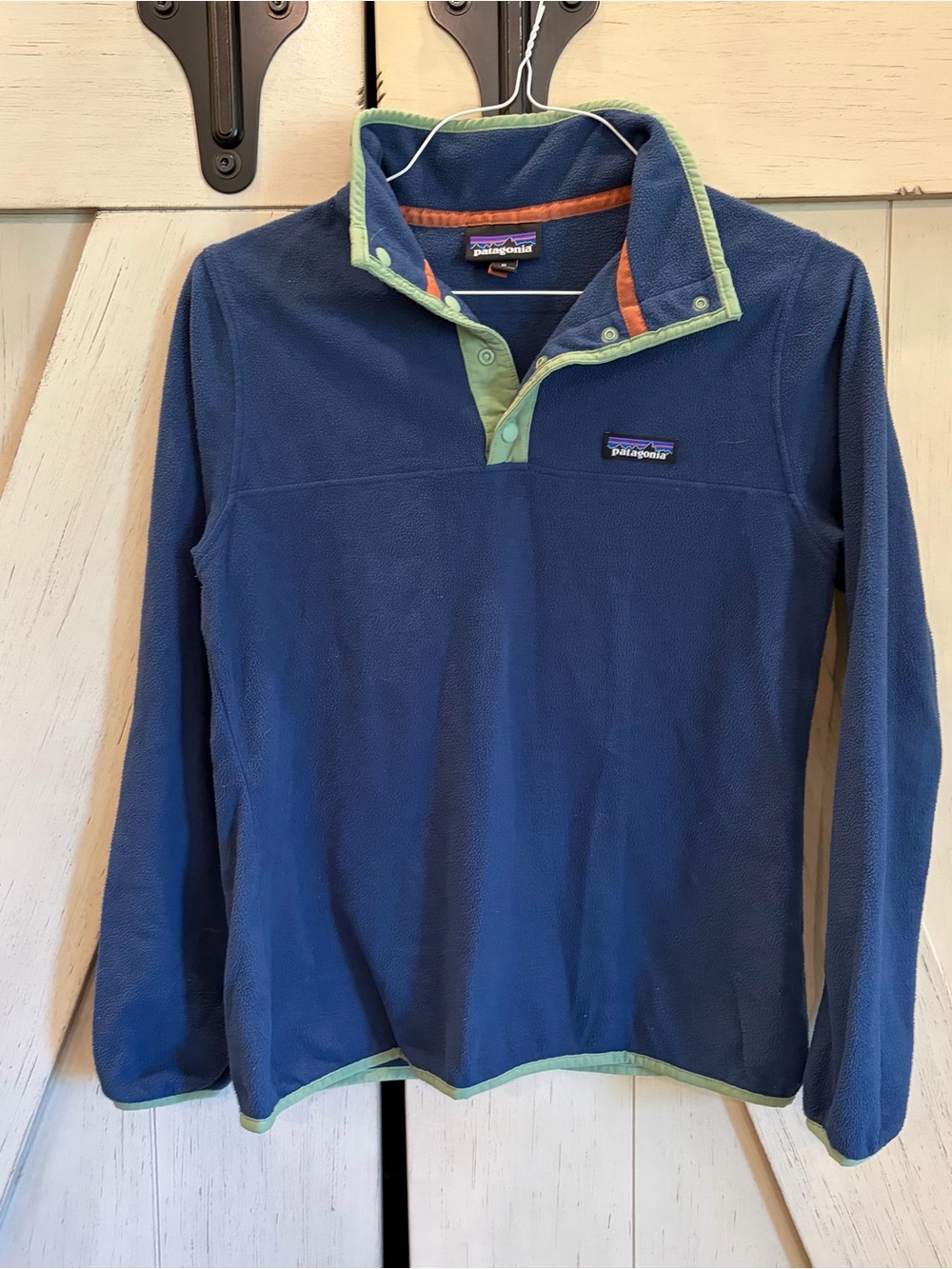 Patagonia Snap-T Fleece Pullover  with Green Trim Size Medium